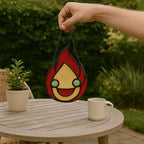 Stained Glass Flame Suncatcher – Handmade Fire Spirit Decor