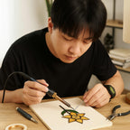 Stained Glass Daffodil – Handmade Floral Table Art Sculpture