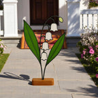 Stained Glass Lily of the Valley Suncatcher – May Birth Flower Gift