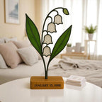 Stained Glass Lily of the Valley Suncatcher – May Birth Flower Gift