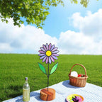 Stained Glass Aster Flower Suncatcher – September Birth Flower Gift