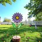Stained Glass Aster Flower Suncatcher – September Birth Flower Gift