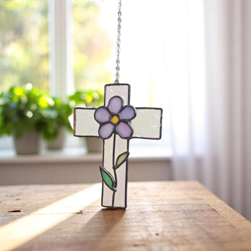 Unique stained glass wizard ghost Halloween ornament witch hat décor