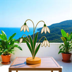 Stained Glass Snowdrop Flowers – Handmade Floral Decor, Gift for Her/Mom, Birthday, Mother’s Day, Spring Table Ornament, Elegant Home Decor