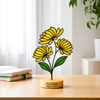 Stained Glass Chrysanthemum Suncatcher – November Birth Flower, Personalized Gift