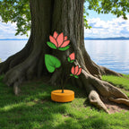 Handmade Stained Glass Lotus Flower – July Birth Flower Suncatcher