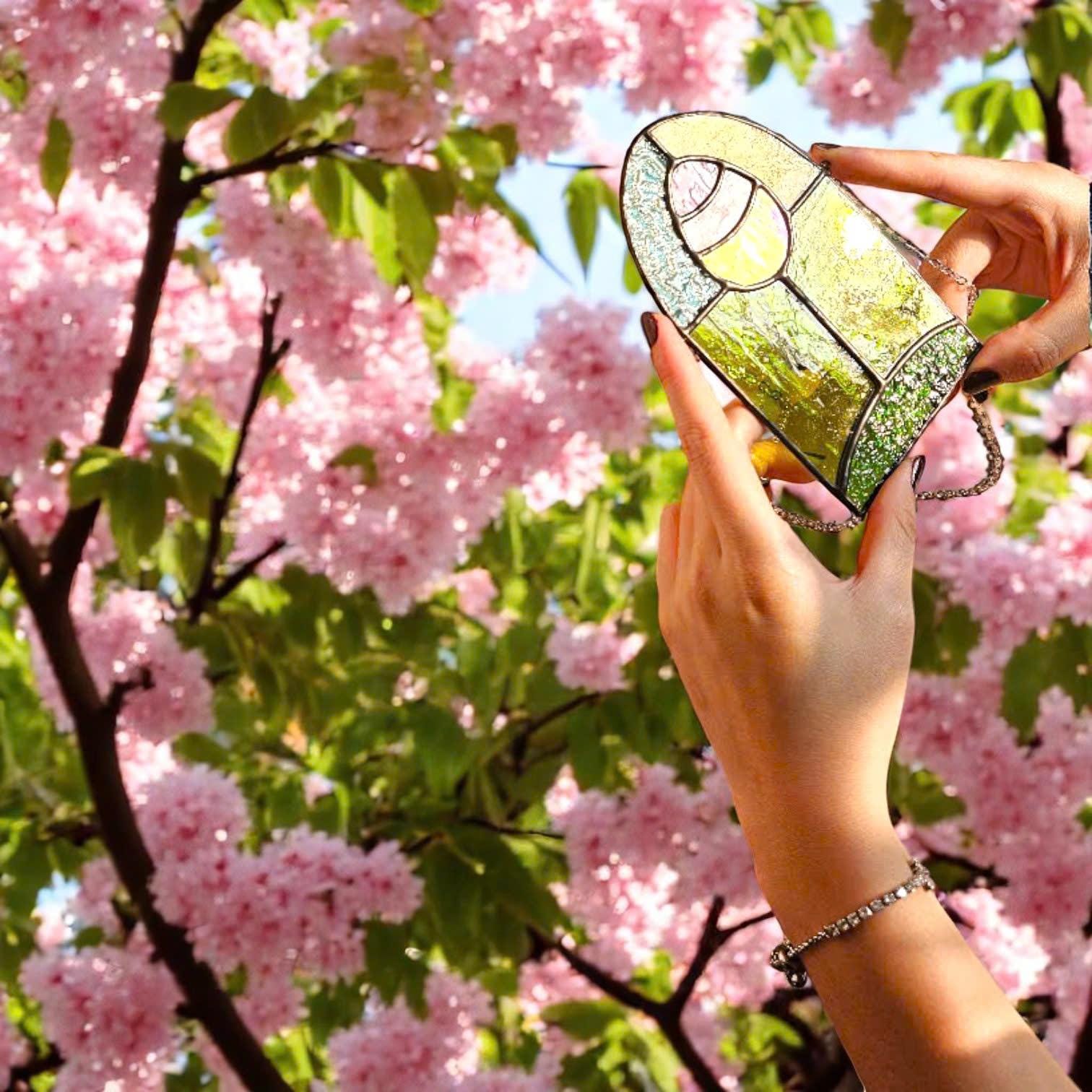 Stained Glass Easter Egg Suncatcher, Spring Window Decor
