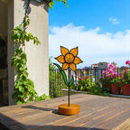Stained Glass Daffodil – Handmade Floral Table Art Sculpture
