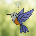Stained Glass Hummingbird Suncatcher – Handmade Bird Window Hanging, Gift for Her/Mom, Birthday, Christmas, Home Decor, Garden Ornament