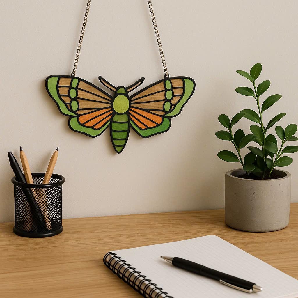 Stained Glass Butterfly Suncatcher - Handmade Glass Art - Window Hanging Decoration