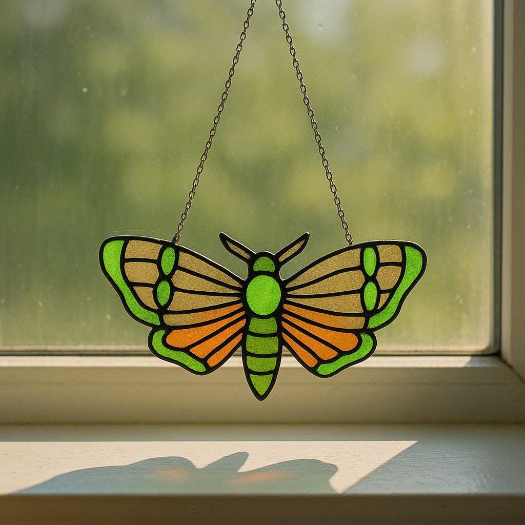 Stained Glass Butterfly Suncatcher - Handmade Glass Art - Window Hanging Decoration