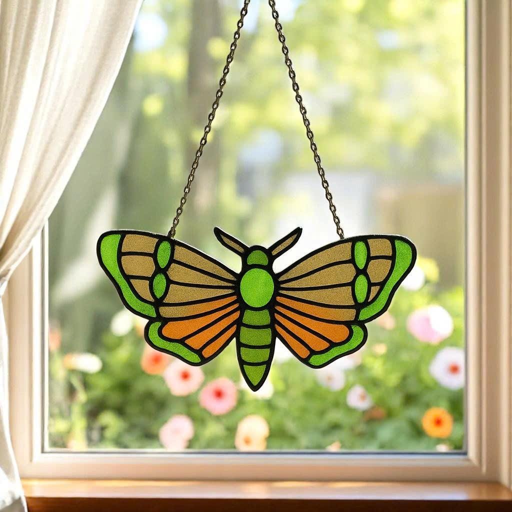 Stained Glass Butterfly Suncatcher - Handmade Glass Art - Window Hanging Decoration