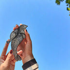 Stained Glass Bird Suncatcher, Sea Glass Art, Bookshelf Decor, Coastal Home Decor, Nautical Gift, Ocean Art, Unique Holiday Gift for Her