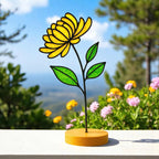 Stained Glass Chrysanthemum Suncatcher – November Birth Flower, Personalized Gift