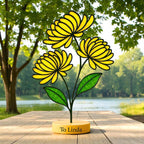 Stained Glass Chrysanthemum Suncatcher – November Birth Flower, Personalized Gift