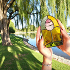 Stained Glass Easter Egg Suncatcher, Spring Window Decor