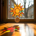 Personalized Stained Glass Pet Memorial Suncatcher - Dog Cat Remembrance
