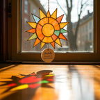 Personalized Stained Glass Pet Memorial Suncatcher - Dog Cat Remembrance