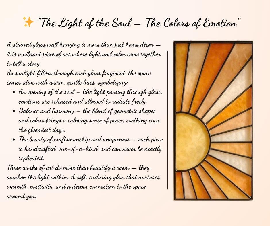 Boho Stained Glass Suncatcher: Geometric Wall Hanging, Retro Decor