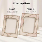 Handmade Stained Glass Picture Frame: Pastel Wedding, Baby, Memorial Decor