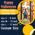 Stained Glass Bat Suncatcher: Halloween Gothic Window Decor