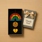 Rainbow Bridge Pet Memorial Suncatcher: Stained Glass Paw Prints Decor