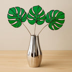 Monstera leaves 1 set of 3 - 5 stained glass decor,Home table desk plant decor- garden plant-Boho Decor gift,Gift for mom,Mothers day gift