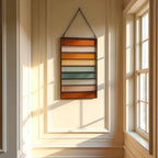Boho Stained Glass Suncatcher: Geometric Wall Hanging, Retro Decor