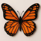 Stained Glass Butterfly Bookends: Handmade Oak Wood Library Decor