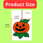 Halloween stained glass pumpkin suncatcher for fall window decoration