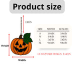 Stained glass pumpkin Halloween suncatcher with swirl gothic design décor