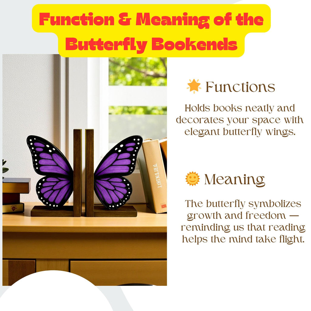 Colorful stained glass butterfly ornaments on wooden shelf window decoration