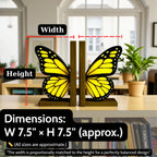 Handcrafted stained glass butterfly suncatcher with red wings home décor