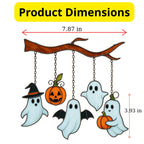 Handwritten thank you note card included with Halloween stained glass ghost pumpkin suncatcher order.