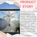 Stained glass spider web ornament for Halloween gothic home decoration