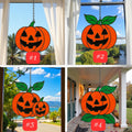 Unique stained glass pumpkin Halloween ornament for spooky home décor