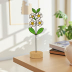 Stained Glass Sweet Pea/Lily of the Valley flower, a personalized birthday gift.