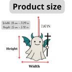 Halloween ghost stained glass suncatcher for fall spooky home decoration