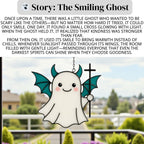 Unique stained glass ghost suncatcher for cute spooky Halloween décor