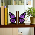 Stained glass butterfly suncatcher blue wings hanging by the window décor