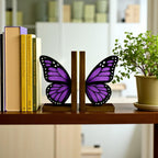 Stained glass butterfly suncatcher blue wings hanging by the window décor