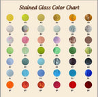 A collection of stained glass snowflake ornaments with unique colors, all beautifully arranged and ready for selection