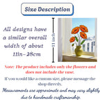 Stained Glass Poppy Flower | California Poppy Suncatcher | Glass Wildflower Bouquet Home Decor | Birth Month Flower Gift Vase Art