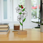 Stained Glass Aster birth month flower, a beautiful and thoughtful personalized gift.