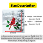 Stained Glass Cardinal Suncatcher, Memorial Gift for Mom, Sympathy Bird Art Decor, Christmas Window Hanging, Unique Bereavement Gift, friend