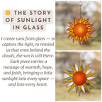 Stained Glass Sun Suncatcher – Handmade Sunlight Window Decor, Gift for Her, Mom, or Friend, Boho Wall Hanging, Summer Home Decoration Art