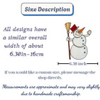 Handmade stained glass snowmen displayed on wall – unique gift for her Christmas decor.