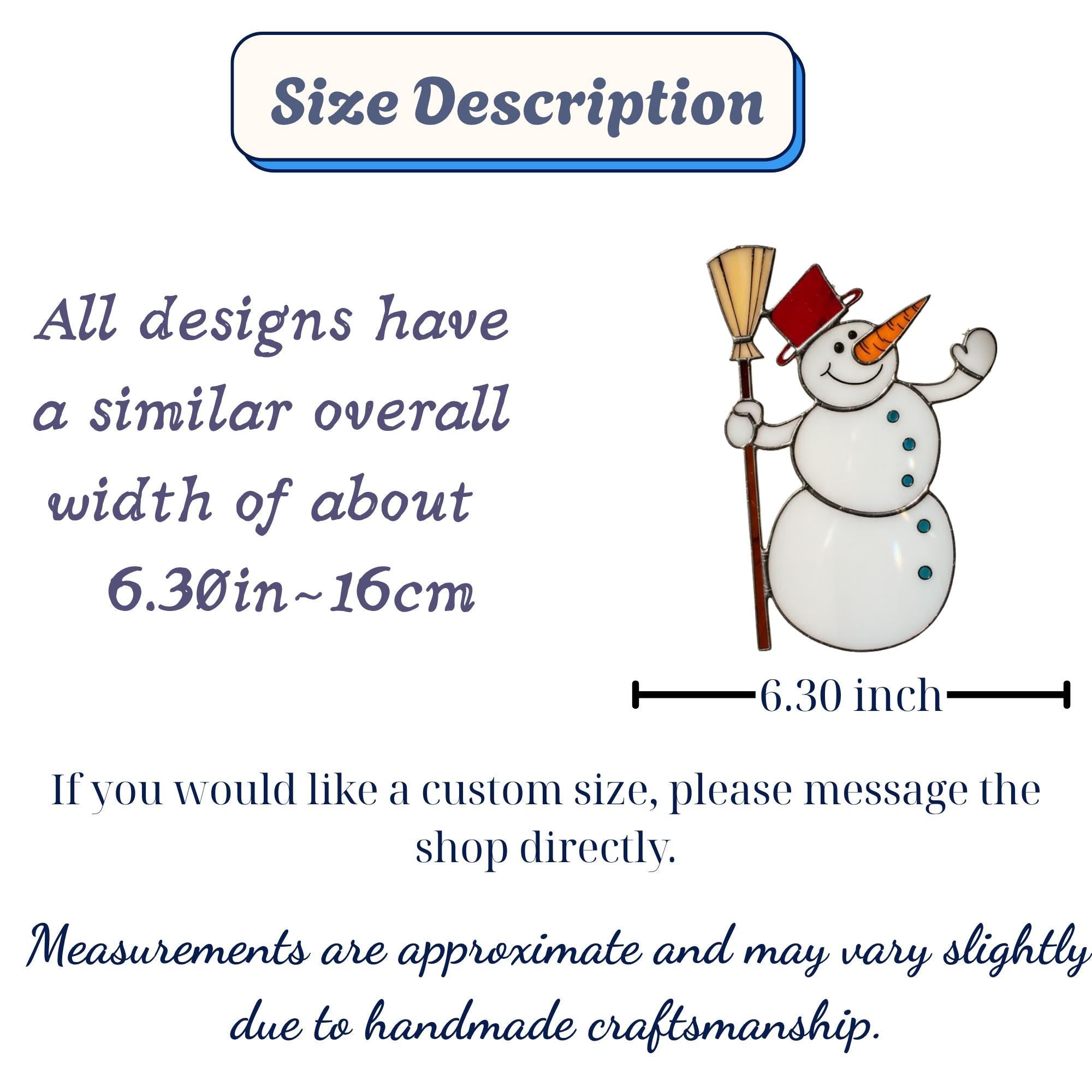 Handmade stained glass snowmen displayed on wall – unique gift for her Christmas decor.