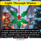 Red and green glass ornament close-up – festive handmade holiday gift for her or mom.