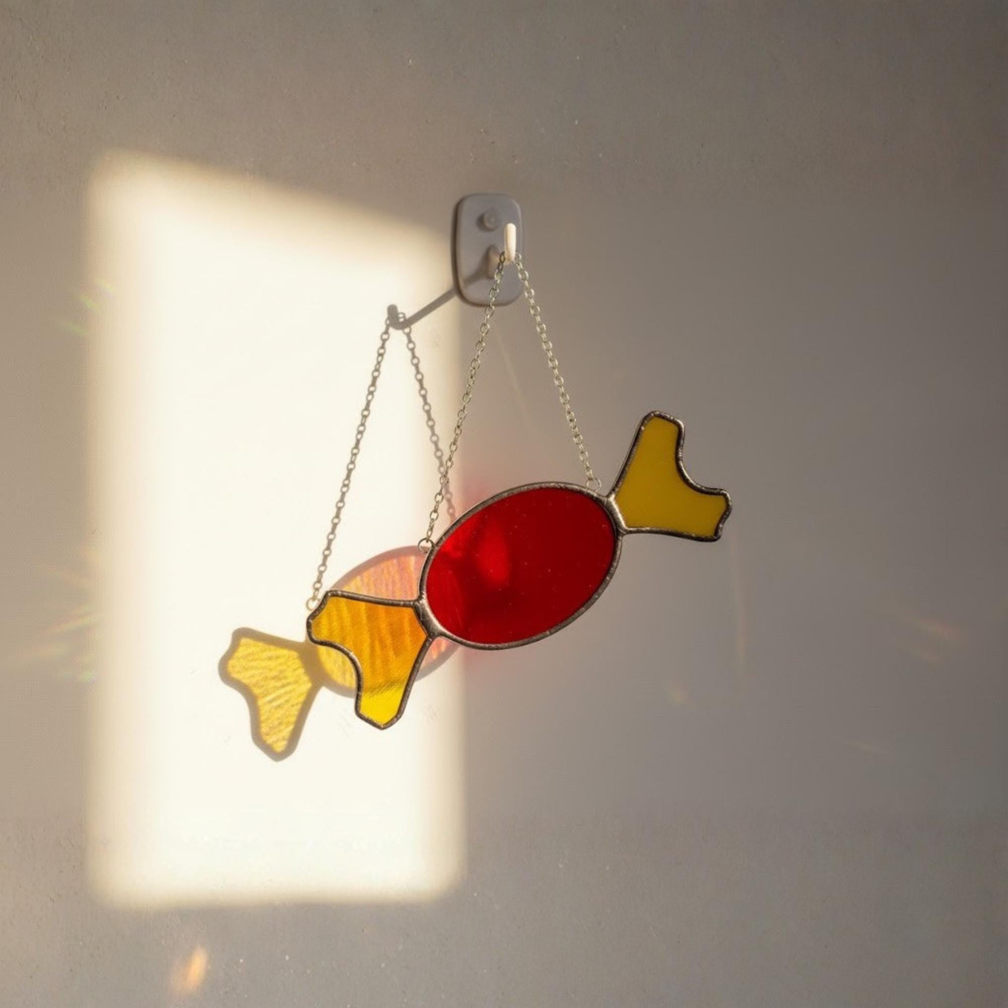 Stained Glass Christmas Tree Ornaments, Handmade Window Suncatcher Decor, Gift Stocking Stuffer, Secret Santa, Winter Holiday Decoration